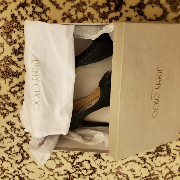 Jimmy Choo Peep Toe Platform Heels - Picture 9 of 12